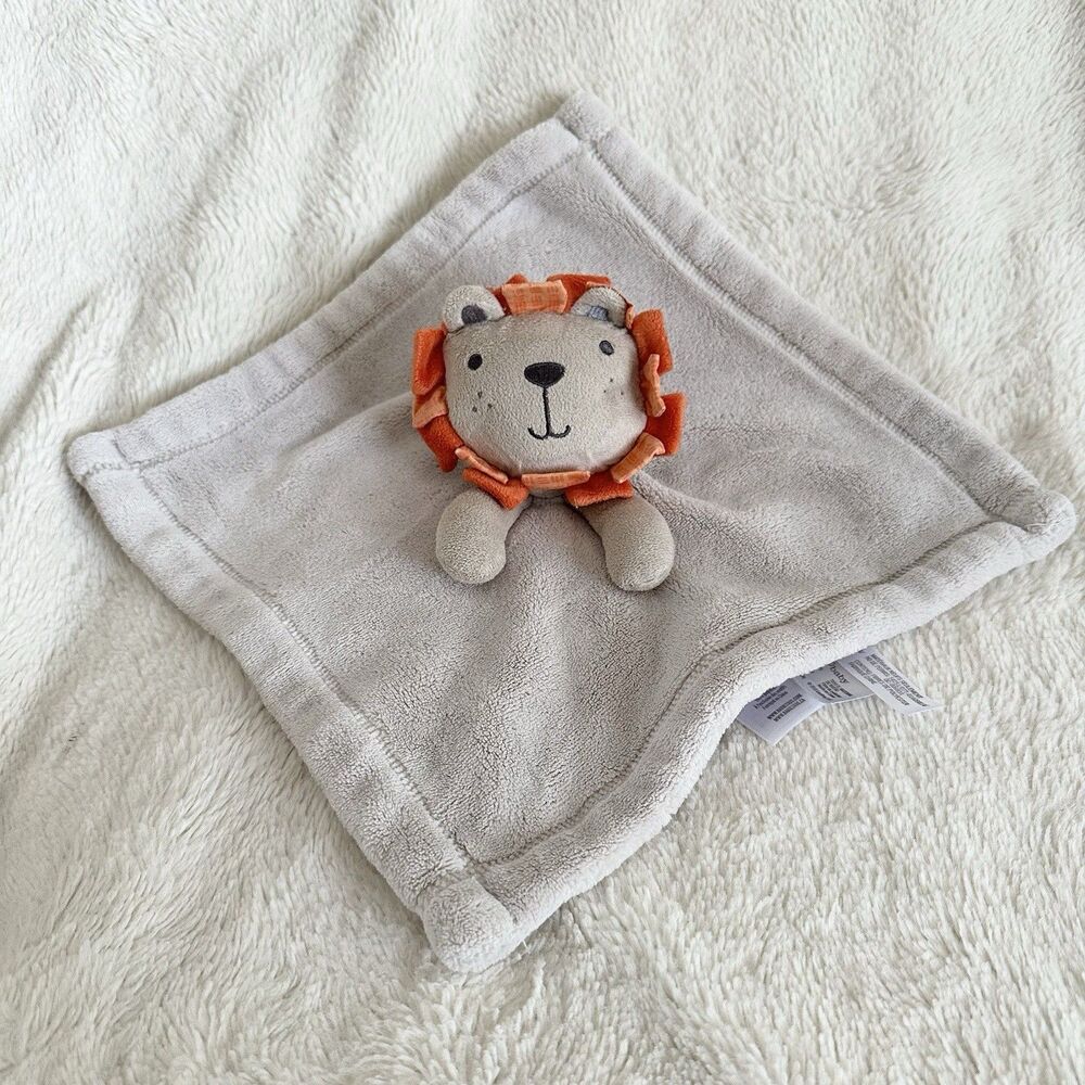 Koala Baby Grey Orange Lion Head Lovey Security Blanket Stuffed Animal Plush